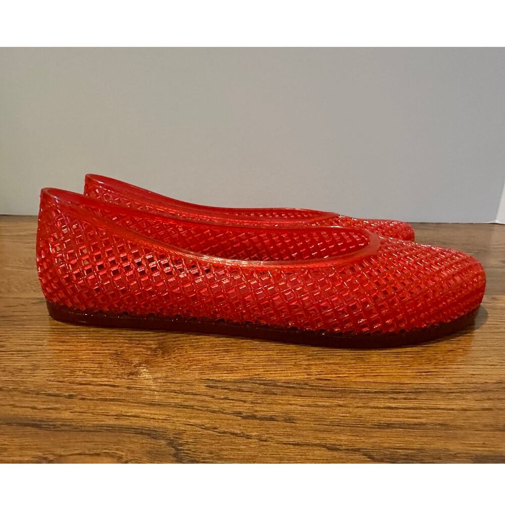 Wild Fable Isabella Jelly Flats Red Women’s Size 9 Slip On Cute Summer - Picture 2 of 11